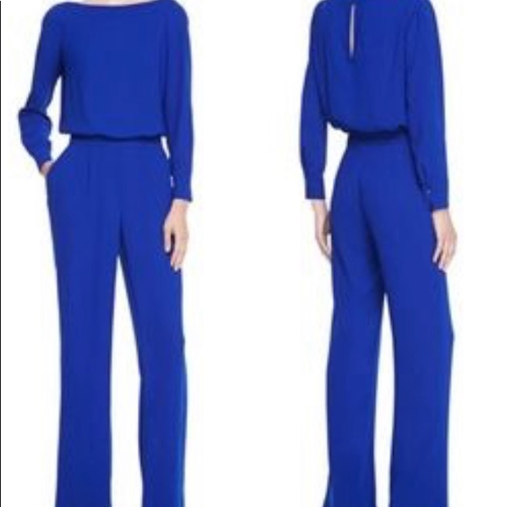 DVF Cynthia Jumpsuit Size 0 in Cobalt Blue